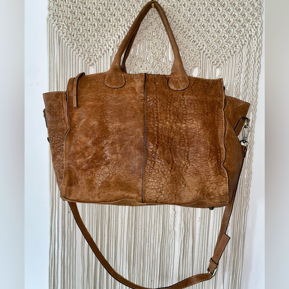Maxon Collection made in Italy Genuine Leather in Caramel Brown vintage tote bag - Picture 2 of 9